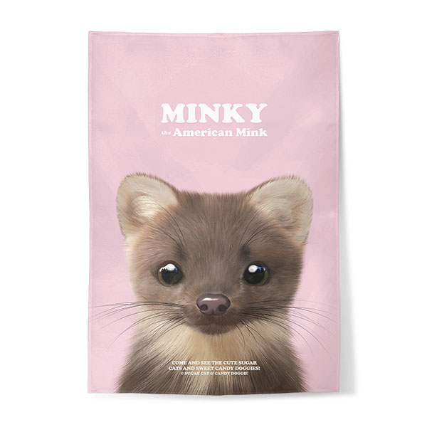 Minky the American Mink Retro Fabric Poster