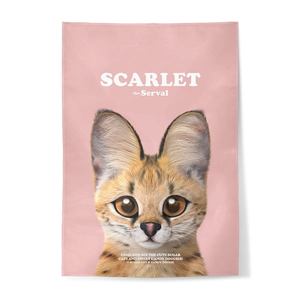 Scarlet the Serval Retro Fabric Poster