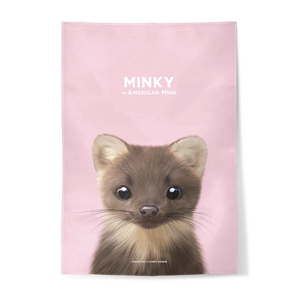 Minky the American Mink Fabric Poster