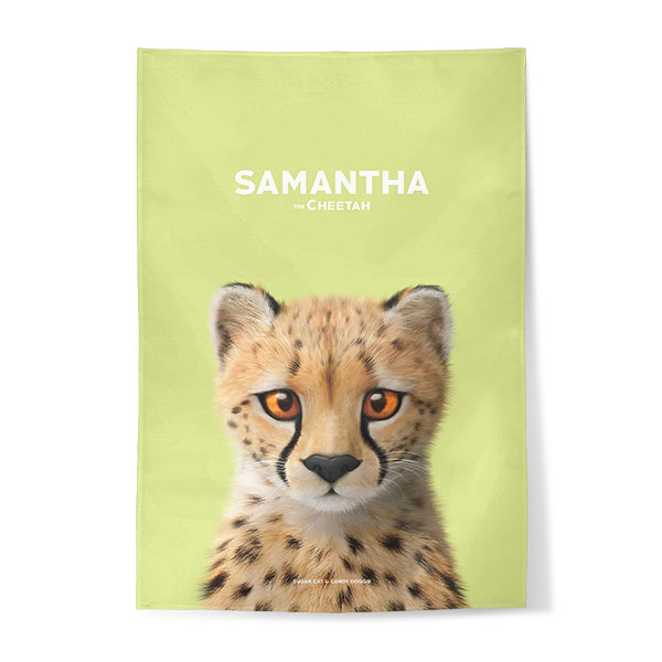 Samantha the Cheetah Fabric Poster