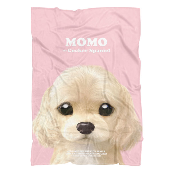 Momo the Cocker Spaniel Retro Fleece Blanket