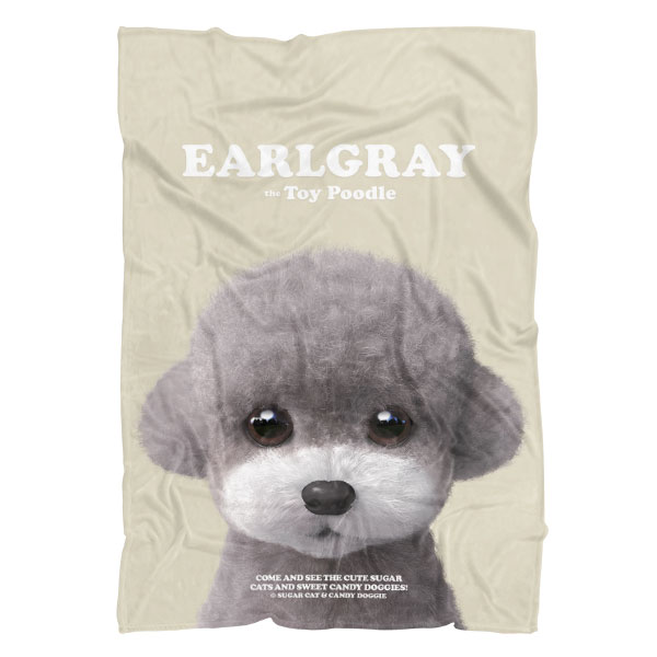 Earlgray the Poodle Retro Fleece Blanket