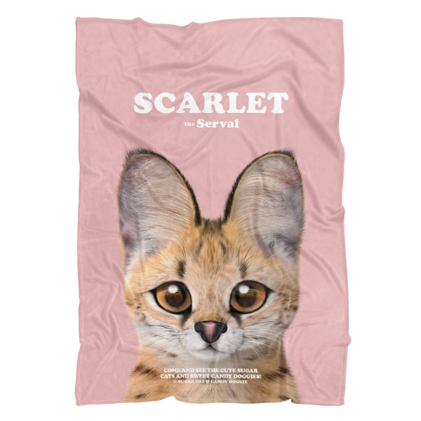 Scarlet the Serval Retro Fleece Blanket
