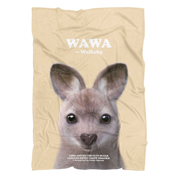 Wawa the Wallaby Retro Fleece Blanket