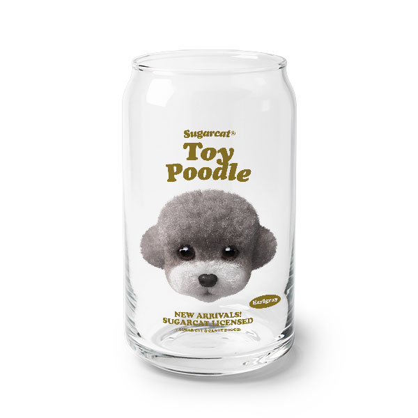 Earlgray the Poodle TypeFace Beer Can Glass