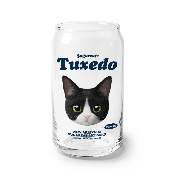 Tuxedo TypeFace Beer Can Glass