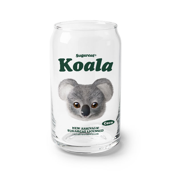 Coco the Koala TypeFace Beer Can Glass