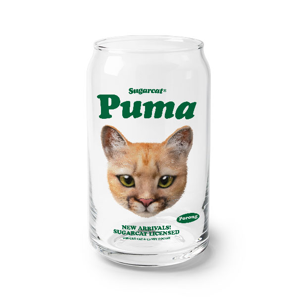 Porong the Puma TypeFace Beer Can Glass