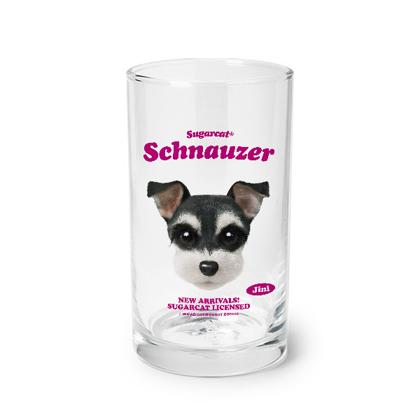 Jini the Schnauzer TypeFace Cool Glass