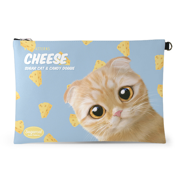 Cheddar’s Cheese New Patterns Leather Clutch (Flat)