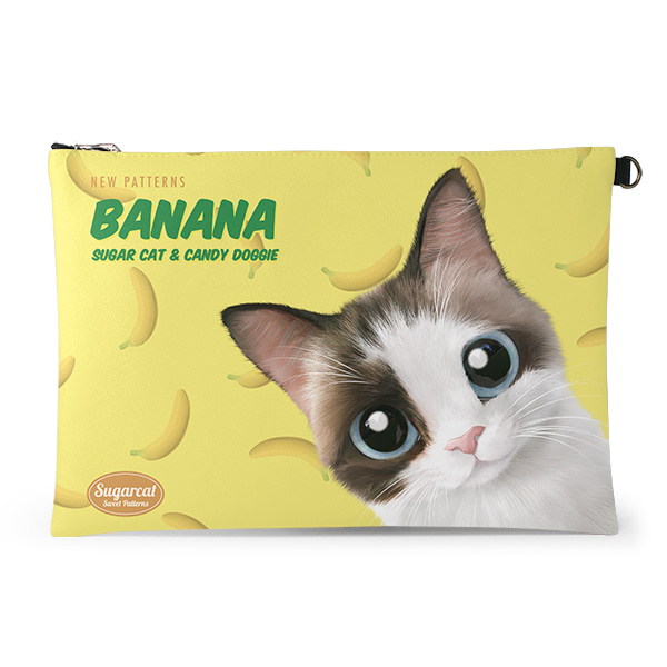 Tino’s Banana New Patterns Leather Clutch (Flat)