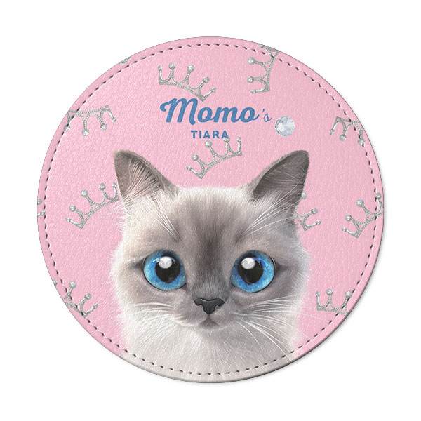 Momo’s Tiara Leather Coaster