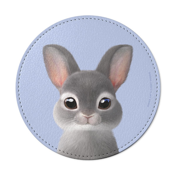 Chelsey the Rabbit Leather Coaster