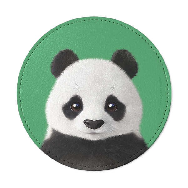 Pang the Giant Panda Leather Coaster
