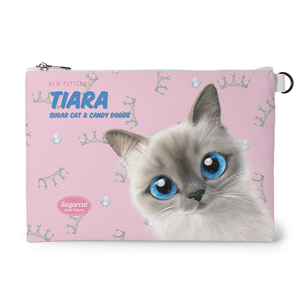 Momo’s Tiara New Patterns Leather Flat Pouch