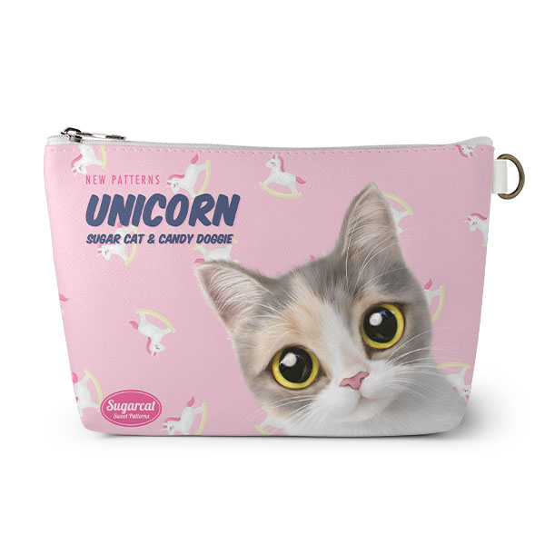 Merry’s Unicorn New Patterns Leather Triangle Pouch