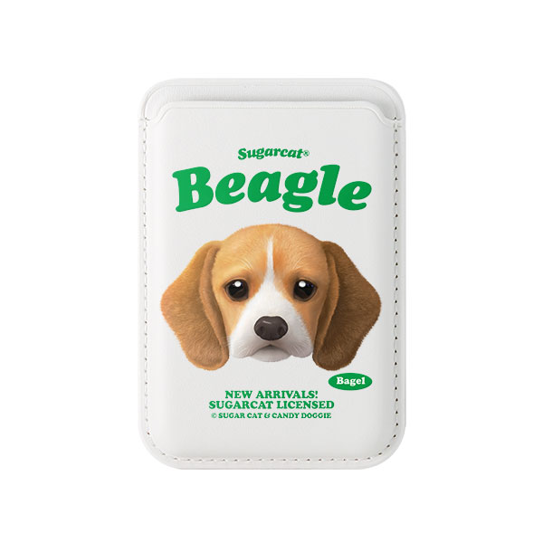 Bagel the Beagle TypeFace Magsafe Card Wallet