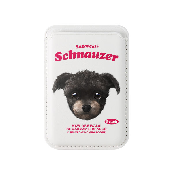 Peach the Schnauzer TypeFace Magsafe Card Wallet