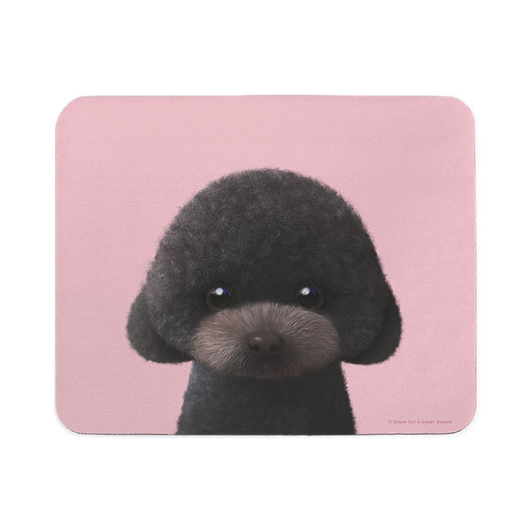 Choco the Black Poodle Mouse Pad