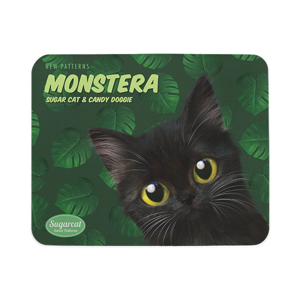Ruru the Kitten’s Monstera New Patterns Mouse Pad
