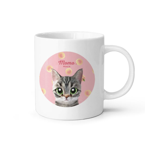 Momo the American shorthair cat’s Peach Mug