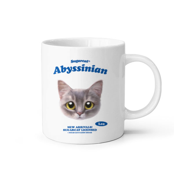 Leo the Abyssinian Blue Cat TypeFace Mug