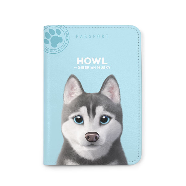 Howl the Siberian Husky Passport Case
