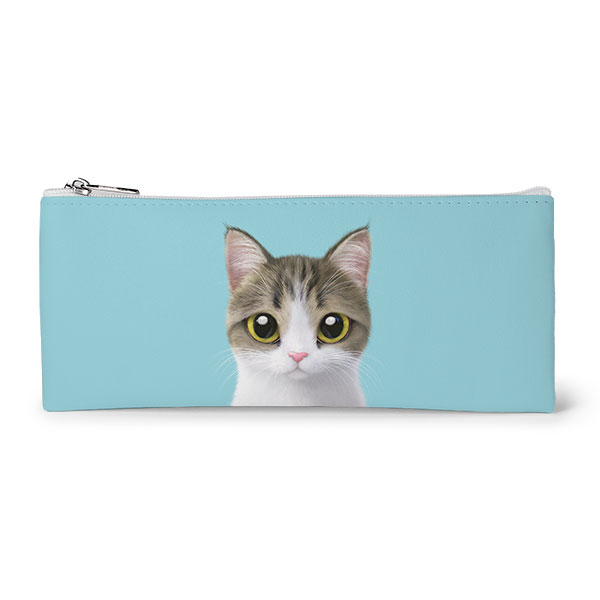 Kung Leather Flat Pencilcase
