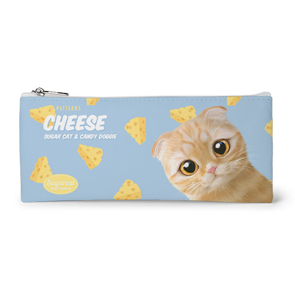 Cheddar’s Cheese New Patterns Leather Flat Pencilcase