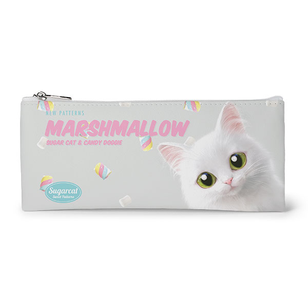 Ria’s Marshmallow New Patterns Leather Flat Pencilcase