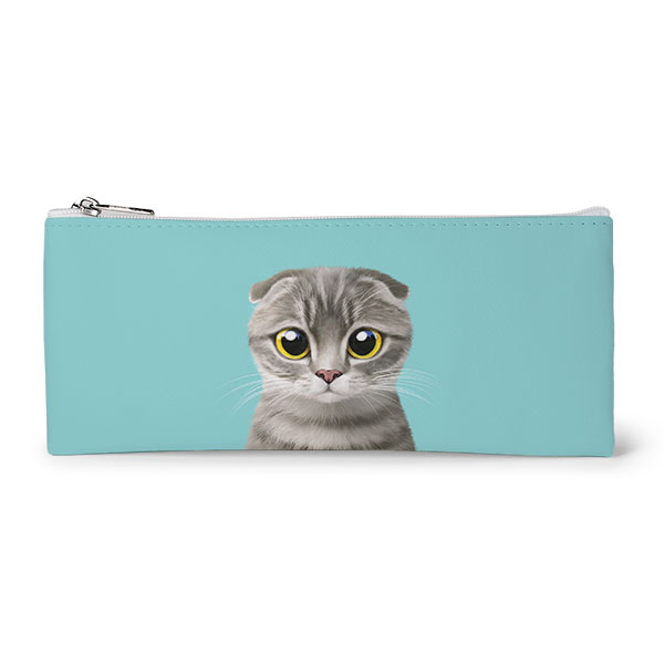 Tory Leather Flat Pencilcase