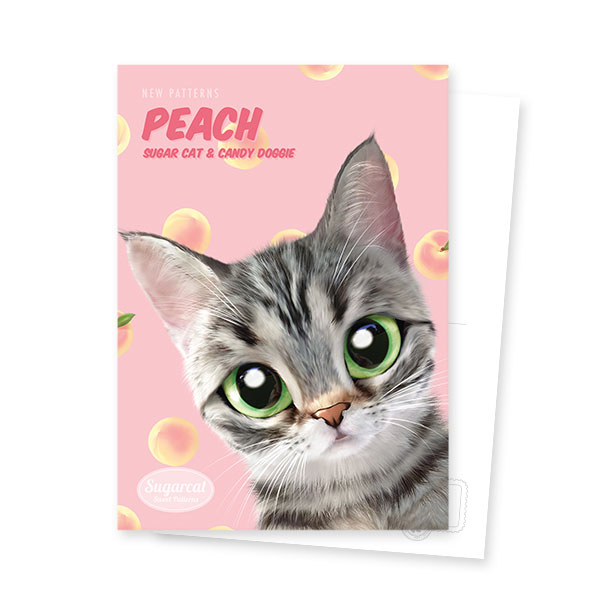 Momo the American shorthair cat’s Peach New Patterns Postcard