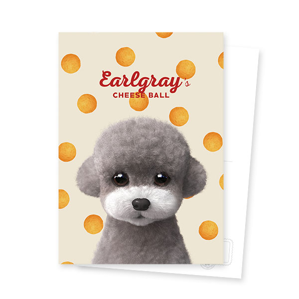 Earlgray the Poodle&#039;s Cheese Ball Postcard