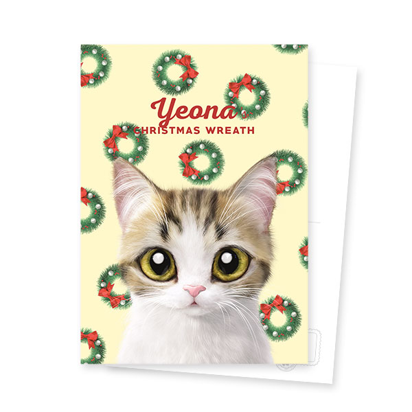 Yeona’s Christmas Wreath Postcard