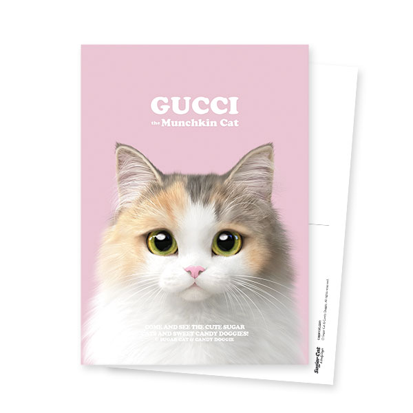 Gucci the Munchkin Retro Postcard