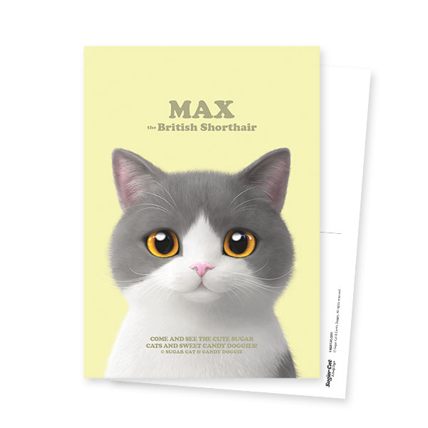 Max the British Shorthair Retro Postcard