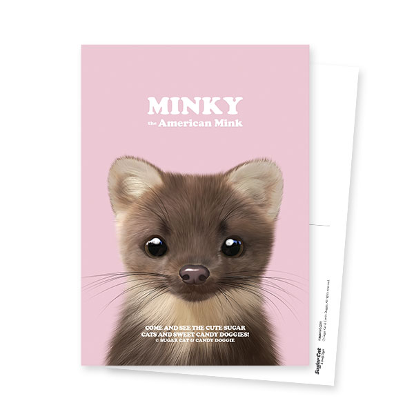 Minky the American Mink Retro Postcard