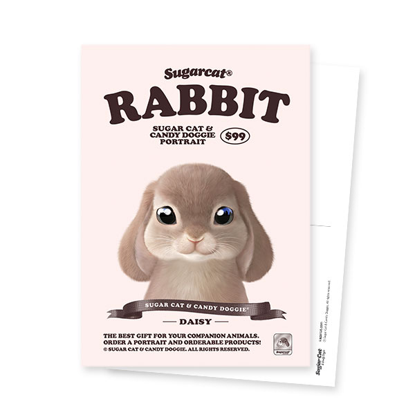 Daisy the Rabbit New Retro Postcard