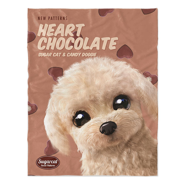 Renata the Poodle’s Heart Chocolate New Patterns Soft Blanket