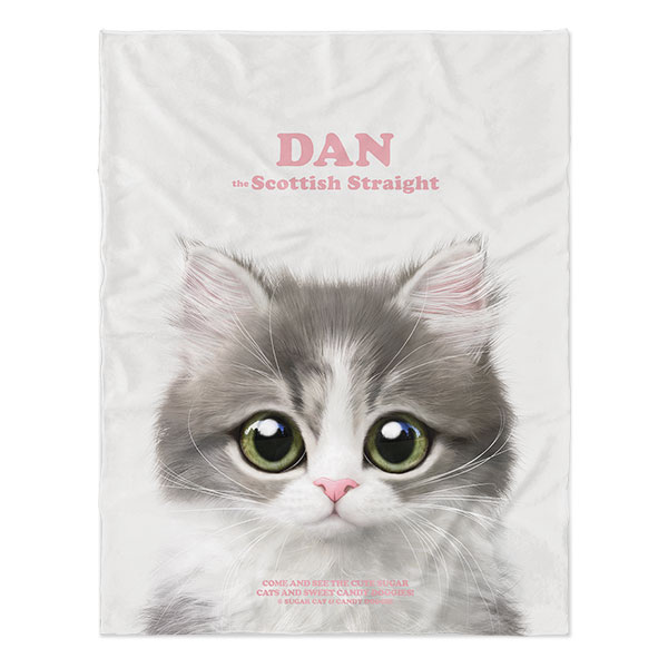 Dan the Kitten Retro Soft Blanket