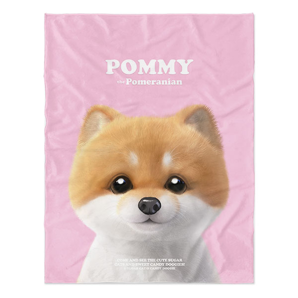 Pommy the Pomeranian Retro Soft Blanket