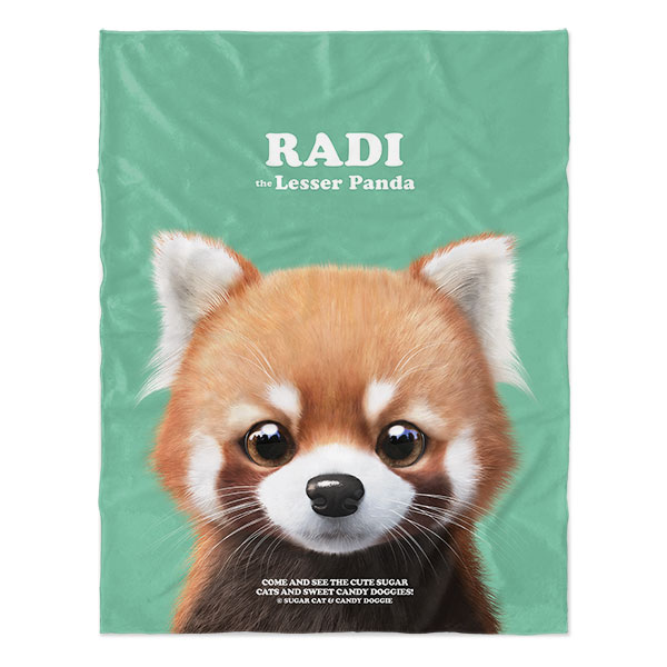 Radi the Lesser Panda Retro Soft Blanket