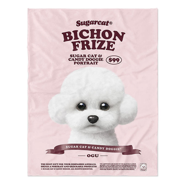 Ogu the Bichon New Retro Soft Blanket