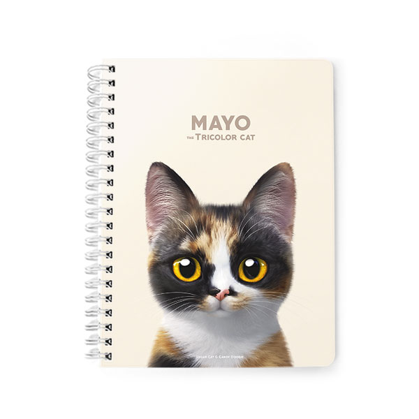 Mayo the Tricolor cat Spring Note