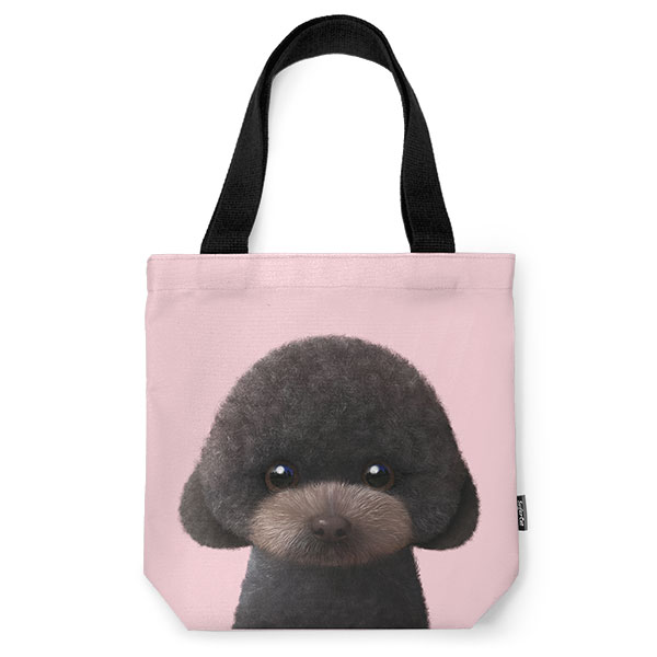 Choco the Black Poodle Mini Tote Bag