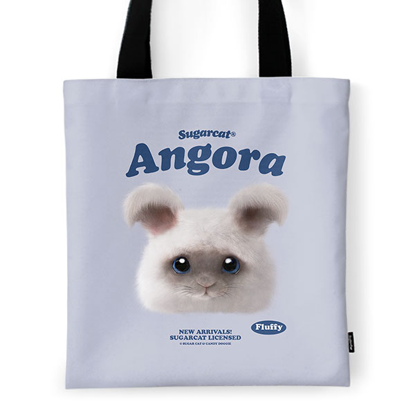 Fluffy the Angora Rabbit TypeFace Tote Bag