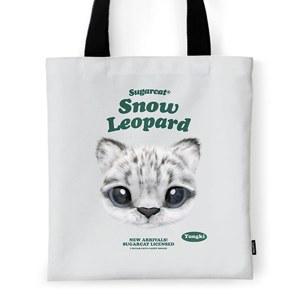 Yungki the Snow Leopard TypeFace Tote Bag