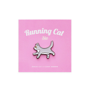 Running Cat Sio Metal Badge