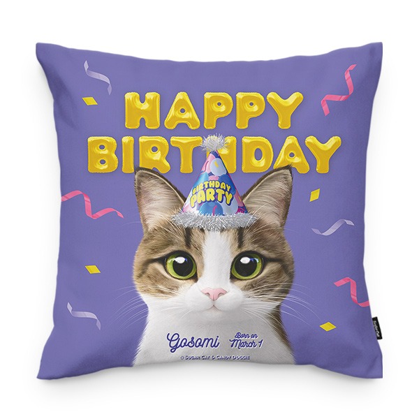Custom Birthday Party Throw Pillow