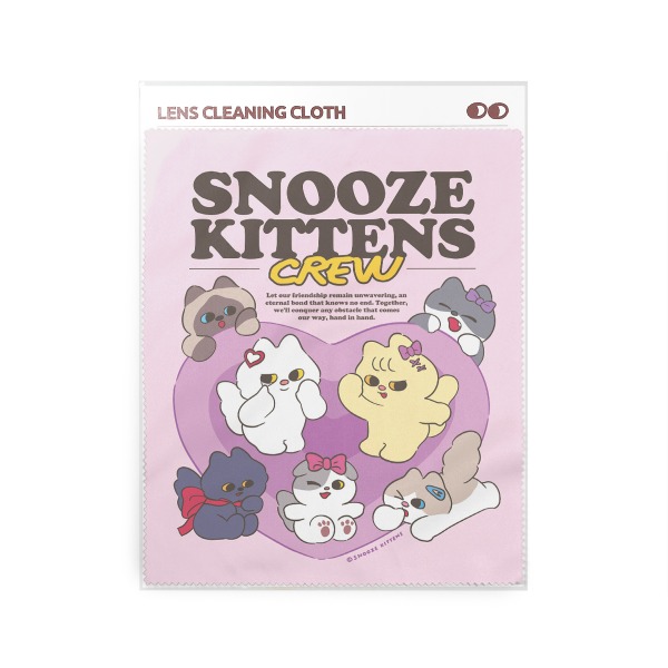 Snooze Kittens® Crew Heart Microfiber Lens Cloth